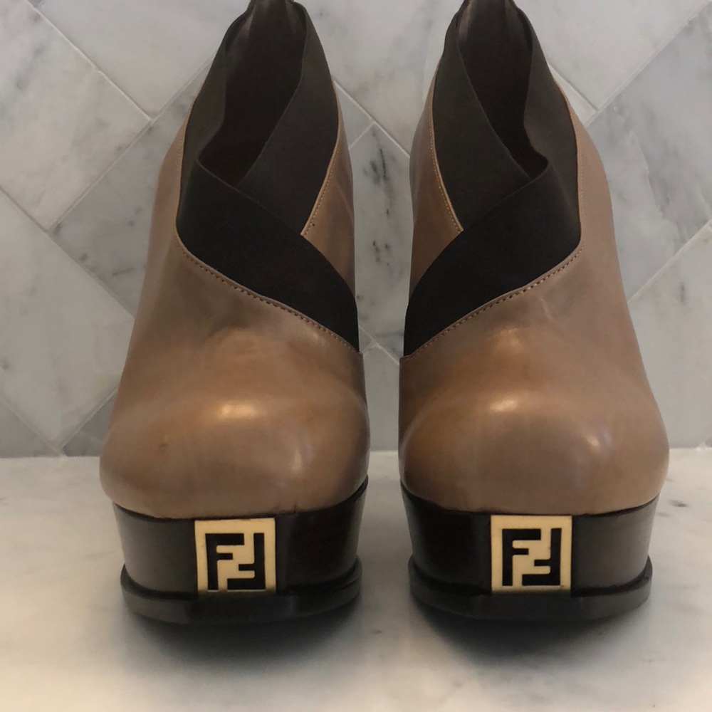 AUTHENTIC NWOB Fendi logo booties